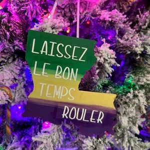 Louisiana Ornament Gift, Mardi Gras Ornament, Let The Good Times Roll Ornament